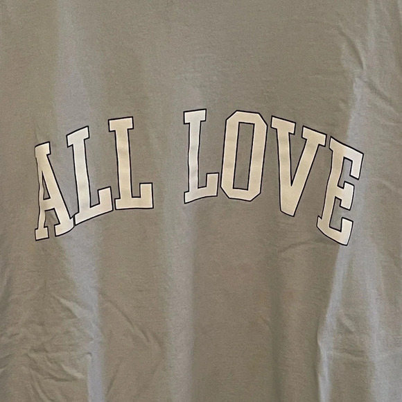 Women's ALL LOVE gray Tee Small - Picture 2 of 4
